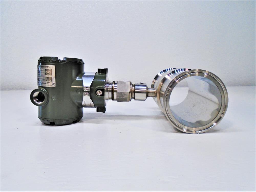 Yokogawa EJA 530A DPHarp Transmitter W/ 3" Stainless Tri-Clamp Diaphragm Valve